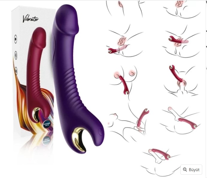 TORNADO 360 DERECE OYNAR BAŞLI G NOKTASI UYARICI KADİFE SİLİKON VİBRATÖR