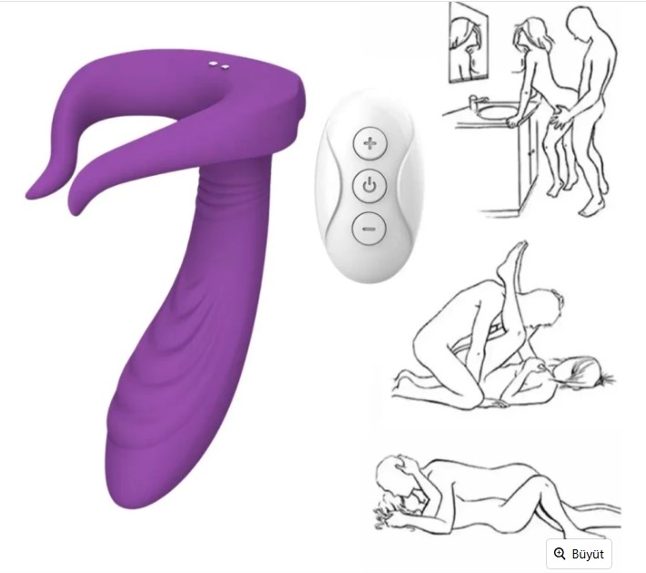 REAM Kablosuz Kumandalı Çiftlere Özel Penis Ve Penis Halkası Vajina Göğüs Ucu Masaj Vibratörü