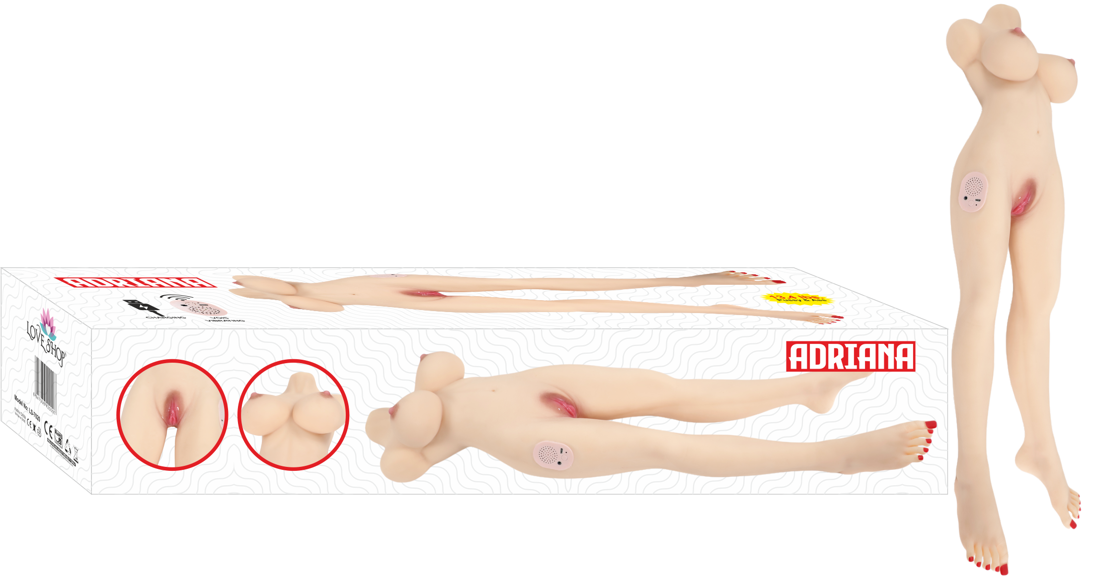 NORA  BOY MANKEN KAFASIZ  %100 SİLİKON MANKEN SESLİ TİTREŞİM VE ISITMALI 