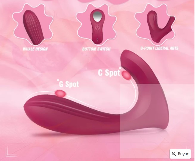 WHALE İLERİ GERİ  KENDİNDEN GİT GEL YAPAN EMME EMİŞ MOTORU KİLİTORİS UYARICI VİBRATÖR