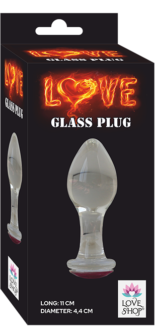 DOLGU CAM KIRILMAZ VUCUT ISISANA DUYARLI BEYAZ ALTI RENKLİ  ANAL PLUĞ  ( LARGE )