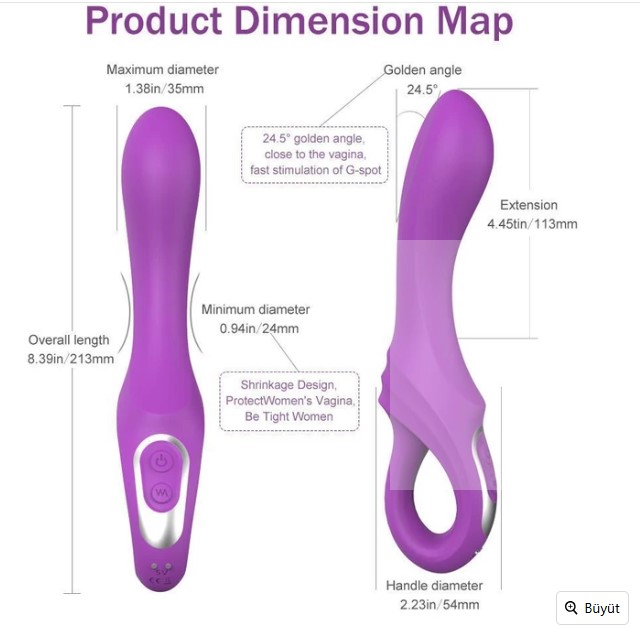 DAGGER ÇİFT KATMANLI BÜKÜLEBİLİR GÜÇLÜ TİTREŞİMLİ SU GECİRMEZ UYARICI VİBRATÖR