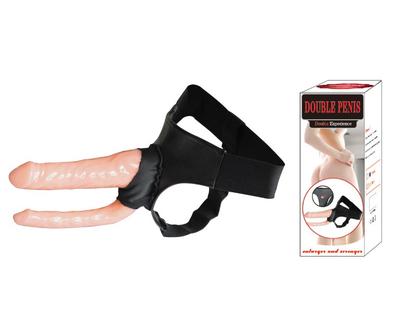 GİYİLEBİLİR BELDEN BAĞLAMALI  ÇİFT GİRİŞLİ ÇATAL MODEL VAJİNA VE ANAL GİRİŞLİ  REALİSTİK PENİS STRAP-ON  