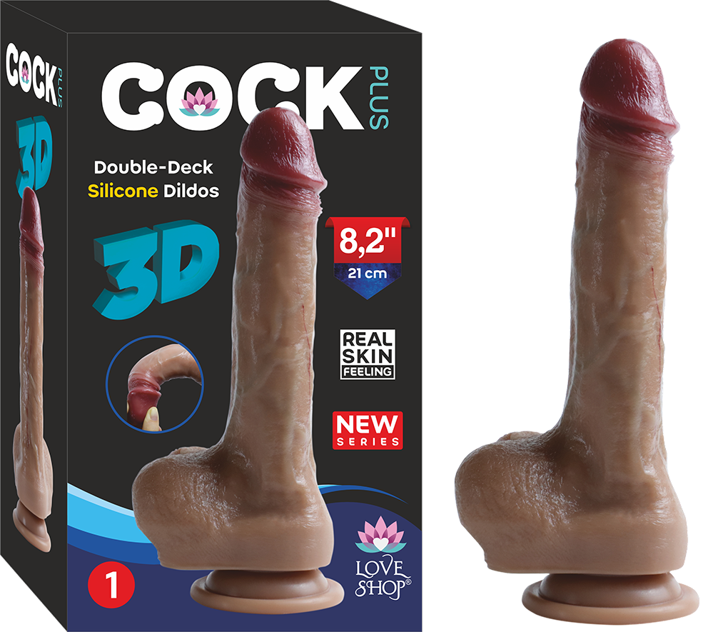 ÇİFT DERİ ( DUBLE LAYER )  KIKIRDAKLI % 100 GERCEKÇİ ET DİLDO 21 CM  COCK 1