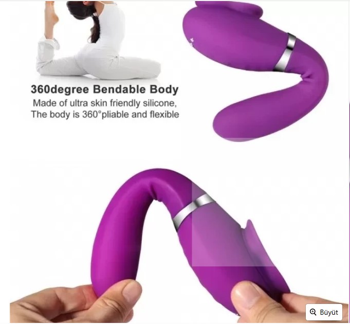 EROTİCA RUST ISITMALI ÇOK FANKSİYONLU ÇİFT TİTREŞİMLİ EMİŞ DİL VE VİBRATÖR 