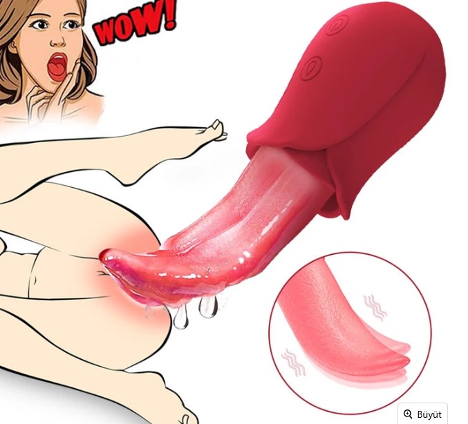 PRIME TOYS Vicky Şarjlı Klitoris Uyarıcı Titreşimli ve Hareketli Sessiz Mini Gerçekçi Dil Vibratör