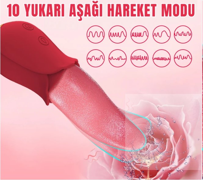 PRIME TOYS Vicky Şarjlı Klitoris Uyarıcı Titreşimli ve Hareketli Sessiz Mini Gerçekçi Dil Vibratör