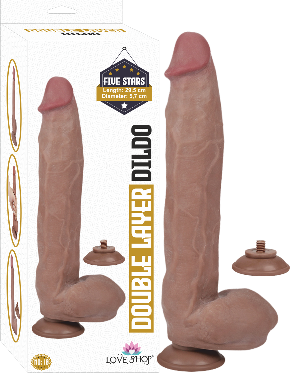 ÇİFT DERİ ( DUBLE LAYER )  KIKIRDAKLI % 100 GERCEKÇİ DİLDO 30 CM 