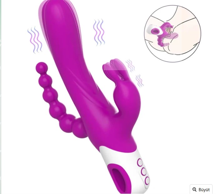 EDEN 3/1 ARADA GÜÇLÜ 3 TİTREŞİM MODELLİ VAJİNA  ANAL KİLİTORİS UYARICI VİBRATÖR 