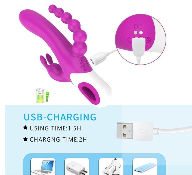 EDEN 3/1 ARADA GÜÇLÜ 3 TİTREŞİM MODELLİ VAJİNA  ANAL KİLİTORİS UYARICI VİBRATÖR 