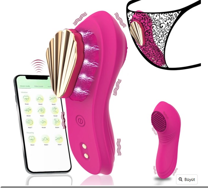 Telefon Kontrollü Manyetik Klipsli Külot İçi Giyilebilir Klitoris Uyarıcı Panty App Vibratör