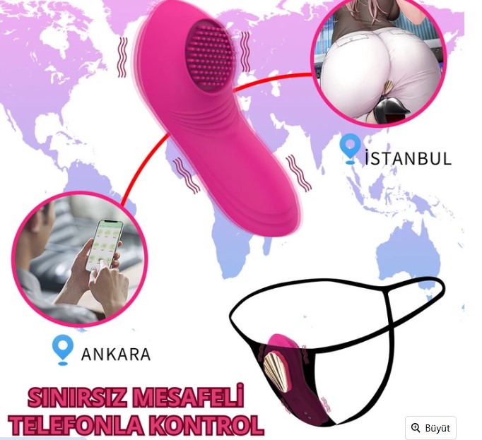 Telefon Kontrollü Manyetik Klipsli Külot İçi Giyilebilir Klitoris Uyarıcı Panty App Vibratör