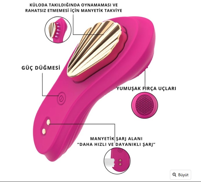 Telefon Kontrollü Manyetik Klipsli Külot İçi Giyilebilir Klitoris Uyarıcı Panty App Vibratör