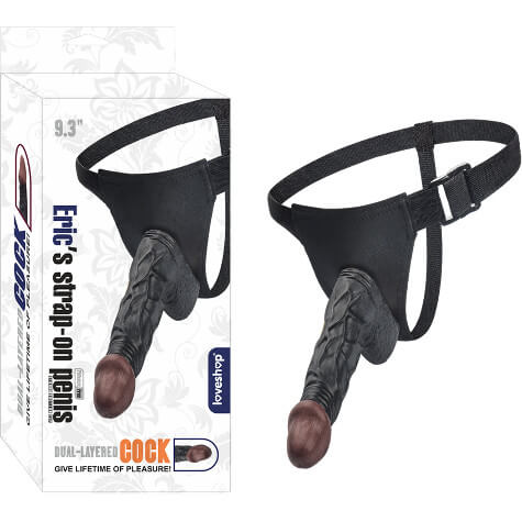 GİYİLEBİLİR BELDEN BAĞLAMALI REALİSTİK PENİS STRAP-ON  İÇİ DOLU MODEL 25 CM 