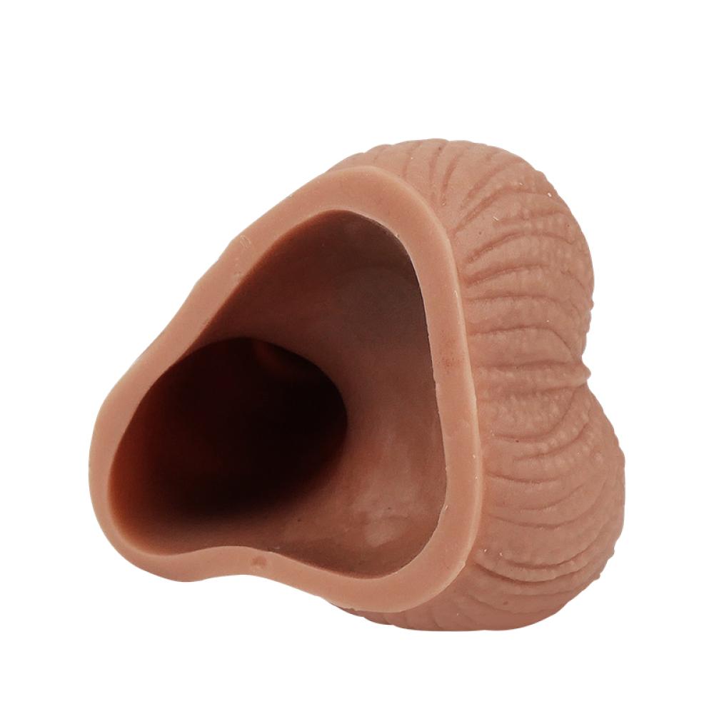 ÇİFT DERİ ( DUBLE LAYER )  % 100 GERCEKÇİ ET PENİS KILIFI  KAYALI  