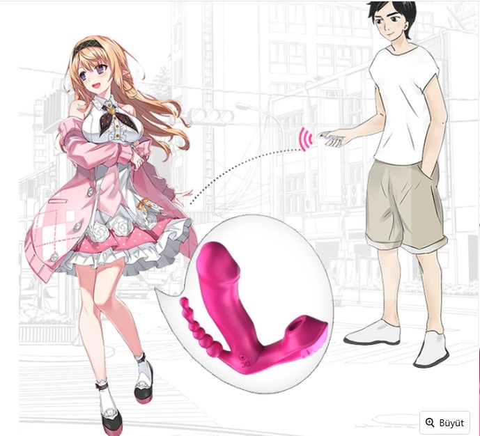 EROTİCA GİYİLEBİLİR ISITMALI UZAKTAN KUMANDALI 3 TİTREŞİM MOTURLU G SPOT VİBRATÖR