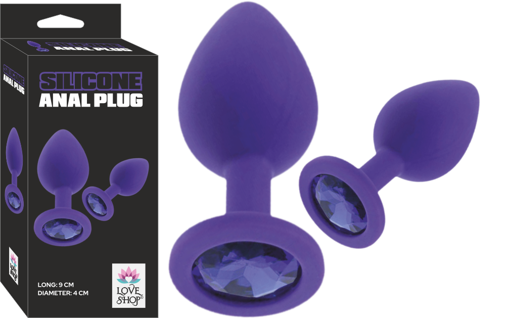 MAVİ  KADİFE SİLİKON ANAL PLUĞ ( MEDİUM )