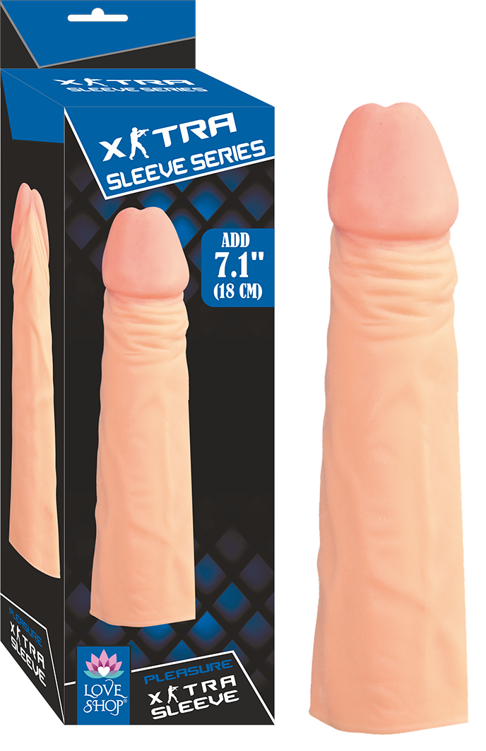 REALİSTİK SİLİKON  ET DOKULU PENİS KILIFI 18,5 CM 