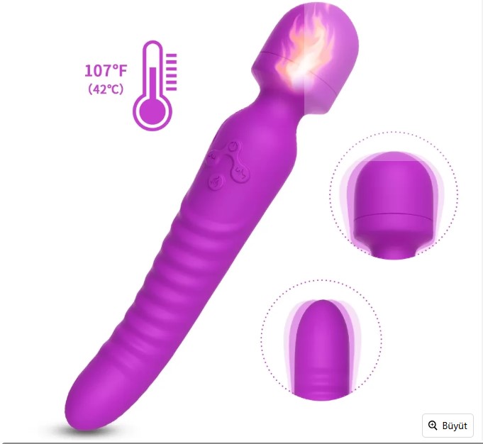 PRIME TOYS CHOBE 3 MOTORLU ISITMALI MASAJ ALETİ VİBRATÖR KLİTORİS VE G NOKTASI UYARICI  9 FARKLI TİTREŞİM MODU 