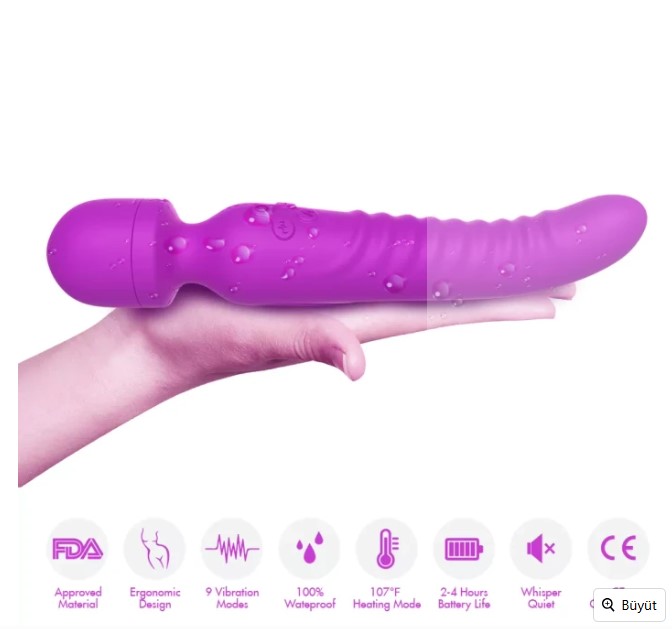 PRIME TOYS CHOBE 3 MOTORLU ISITMALI MASAJ ALETİ VİBRATÖR KLİTORİS VE G NOKTASI UYARICI  9 FARKLI TİTREŞİM MODU 