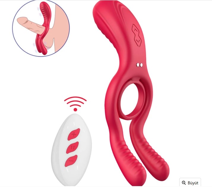 Singun Şarjlı Uzaktan Kumandalı Penis Halkası ve Klitoris Uyarıcı Vibratör 