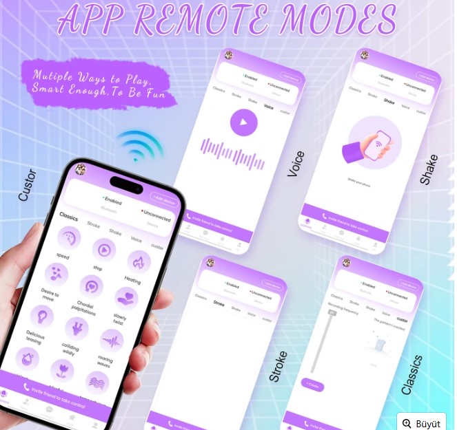  Şarjlı Telefon Kontrollü Isıtmalı G-Spot Klitoris Emiş Uyarıcı Yapay Penis Giyilebilen Vibratör
