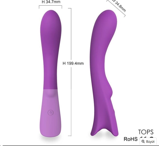 TOPS ANAL İÇİN TASARLANMIŞ KADİFE SİLİKON PÜRÜSÜZ VİBRATÖR 