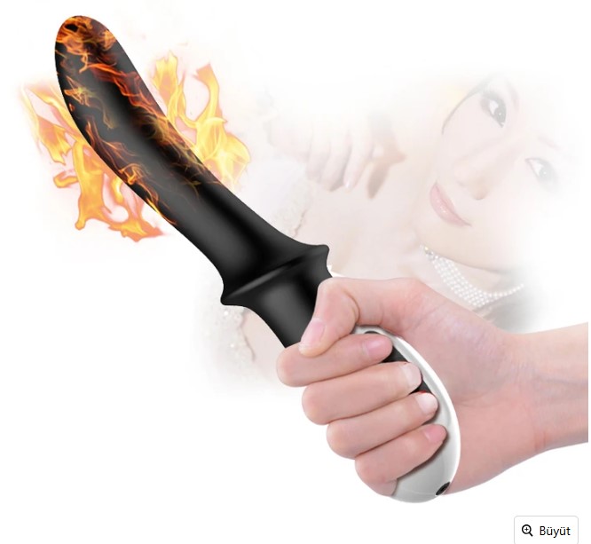 Şarjlı Akıllı Isıtmalı Güçlü 10 Titreşimli G-Spot Klitoris Uyarıcı Yapay Penis ve Anal Vibratör