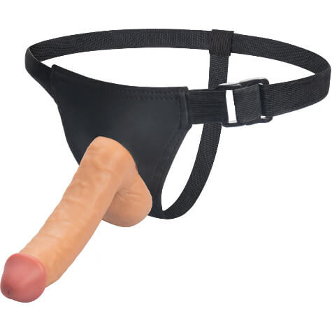 GİYİLEBİLİR BELDEN BAĞLAMALI  REALİSTİK PENİS STRAP-ON  İÇİ DOLU MODEL 21 CM 