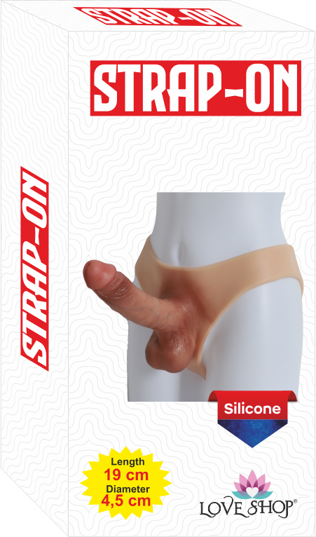GİYİLEBİLİR BELDEN BAĞLAMALI SİLİKON KİLOT REALİSTİK PENİS STRAP-ON  İÇİ BOŞ MODEL 19 CM 
