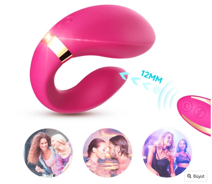  CRESCENT GİYİLEBİLİR UZAKTAN KUMANDALI ÇİFT BAŞLI ÇİFT MOTORLU KİLİTORİS UYARICI VİBRATÖR