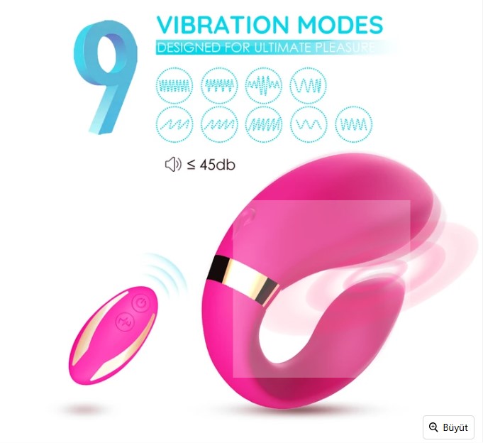  CRESCENT GİYİLEBİLİR UZAKTAN KUMANDALI ÇİFT BAŞLI ÇİFT MOTORLU KİLİTORİS UYARICI VİBRATÖR