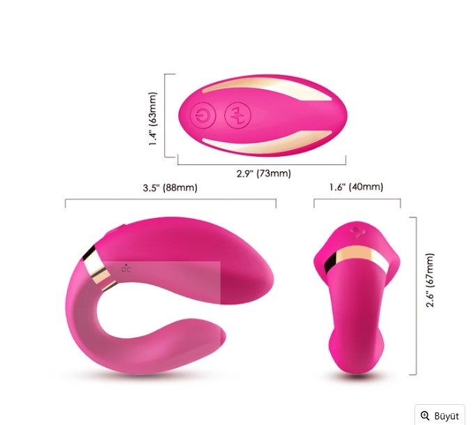  CRESCENT GİYİLEBİLİR UZAKTAN KUMANDALI ÇİFT BAŞLI ÇİFT MOTORLU KİLİTORİS UYARICI VİBRATÖR