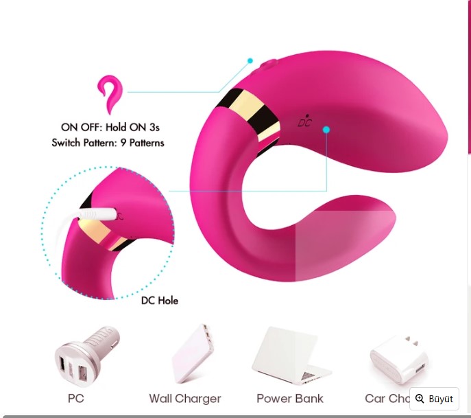  CRESCENT GİYİLEBİLİR UZAKTAN KUMANDALI ÇİFT BAŞLI ÇİFT MOTORLU KİLİTORİS UYARICI VİBRATÖR