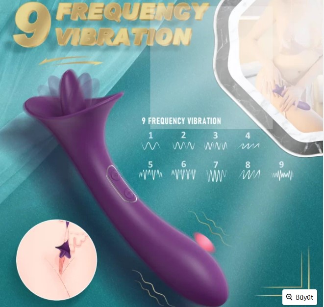 TARA UYARICI DİL VE VİBRATÖR G NOKTASI VE KLİTORİS UYARICI DİL VİBRATÖR 