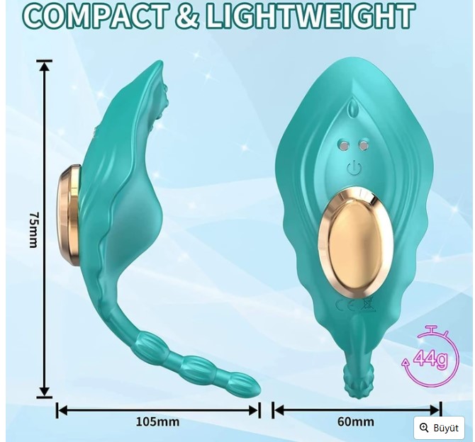  Telefon Kontrollü Manyetik Klipsli Külot İçi Giyilebilir Vibratör 3 Motorlu 