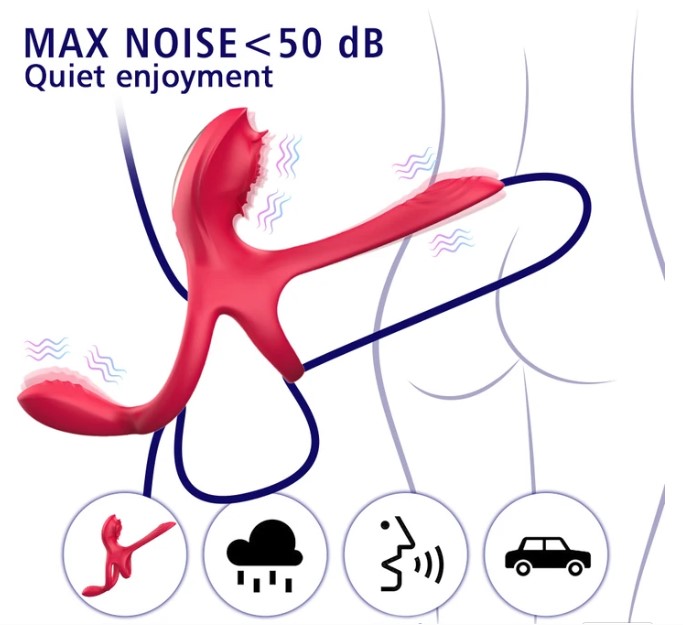 William Şarjlı Uzaktan Kumandalı Penis Halkası ve Klitoris G Noktası Uyarıcı Vibratör 