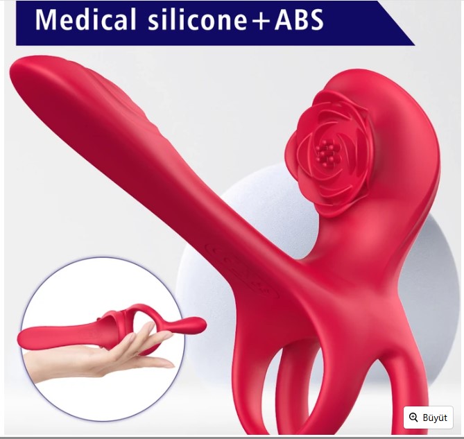 William Şarjlı Uzaktan Kumandalı Penis Halkası ve Klitoris G Noktası Uyarıcı Vibratör 