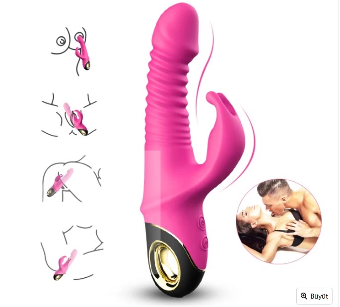 PRİME ZİNG İLERİ GERİ HAREKETLİ ( ROTASYONLU)  360 DERE OYNARBAŞLI VİBRATÖR KİLİTORİS UYARICI 